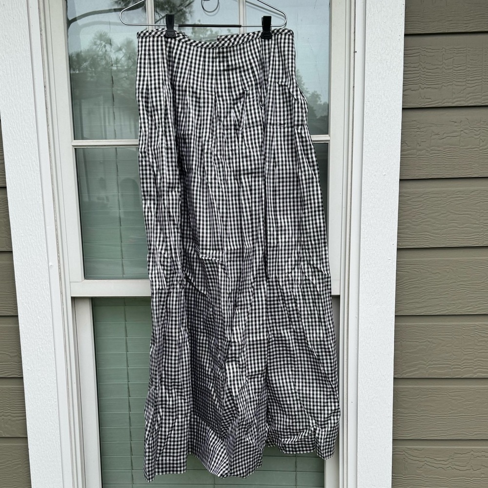 Gingham maxi skirt